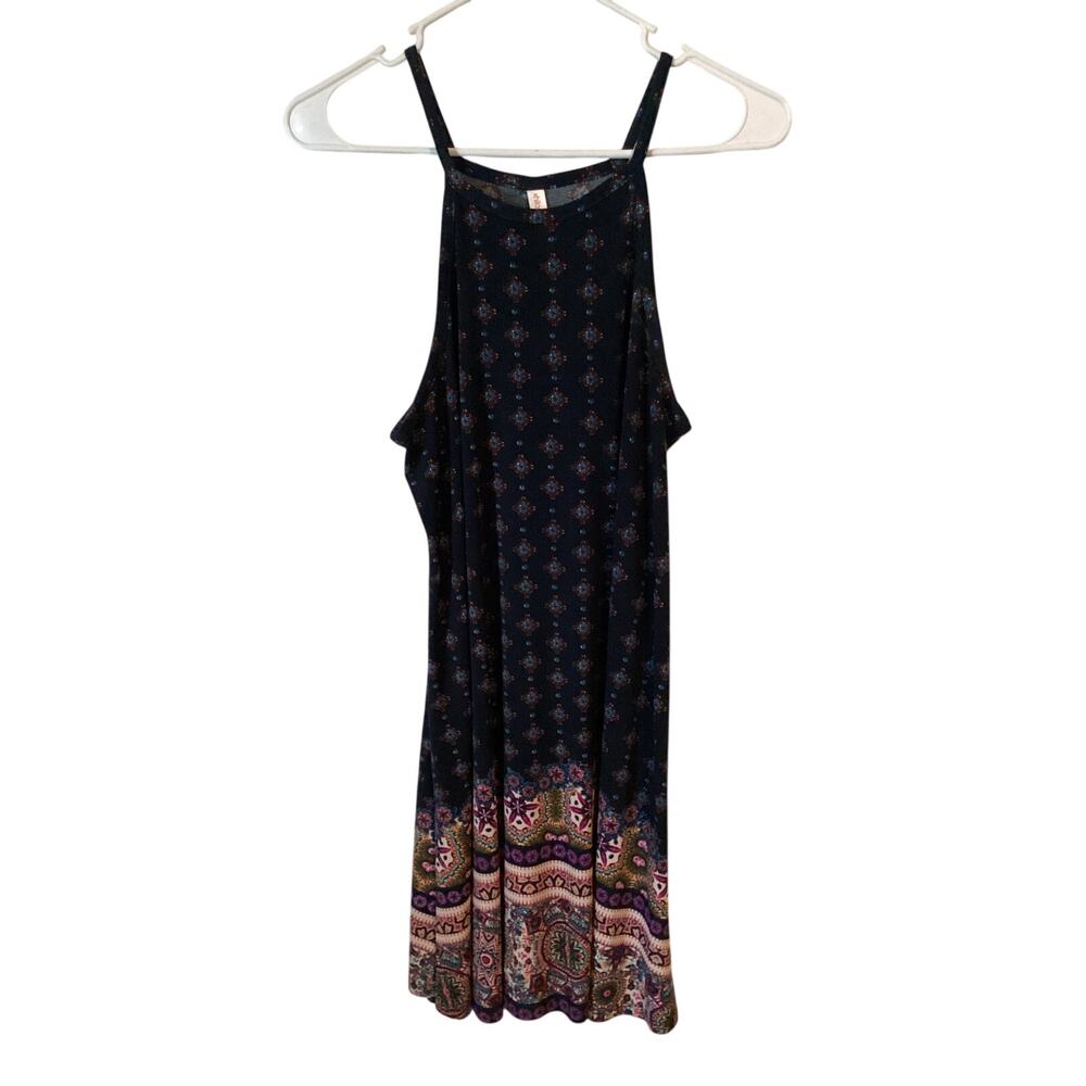 1155 Xhilaration Bohemian Style Spaghetti Strap Dress Above the Knee Size Small